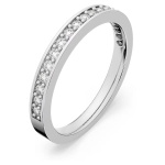 Matrix ring White, Rhodium plated